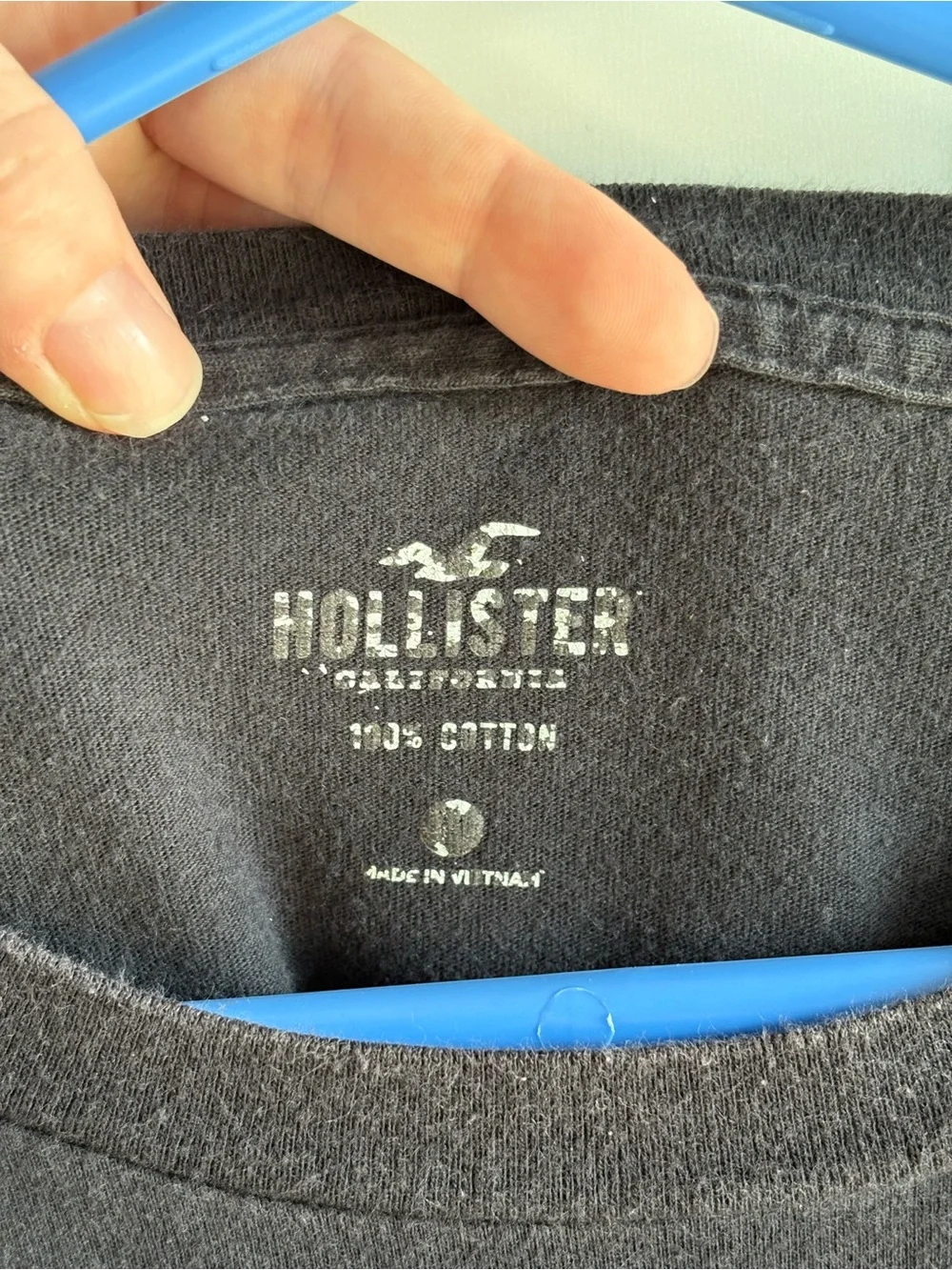 Hollister Black Short-Sleeve Tee with Red Accent